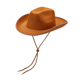Cowgirl Hat Felt Cowboy Hat for Women Fluffy Feather Brim Shiny Crown  Sequins Retro Cap 