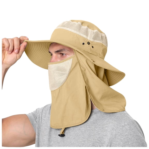 Men and Womens Summer Sun Hat Wide Brim Outdoor Hat Foldable Ponytail Bucket Cap for Beach Fishing Hiking Men Summer Hat Sun Hat Foldable Has Gentlemen Fisherman Hat Sun Hat Ladies Polyester