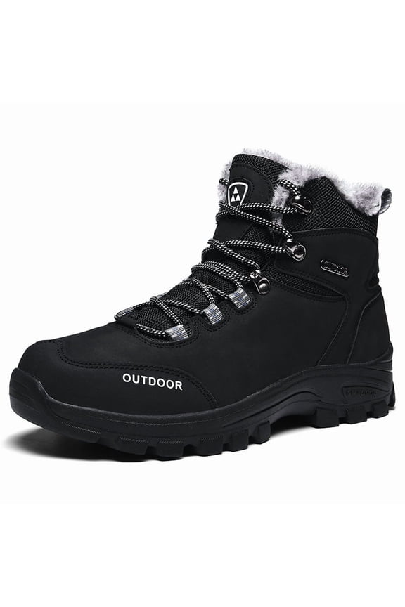 Men Womens Winter Snow Boots Insulated Outdoor Hiking Shoes Fur Lined Warm Boots