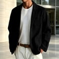thumbnail image 1 of Men Wool Blazer Notched Lapel Single Breasted 2 Button Closure Coat Long Sleeve Business Casual Fall Winter Jacket with Pockets, 1 of 6