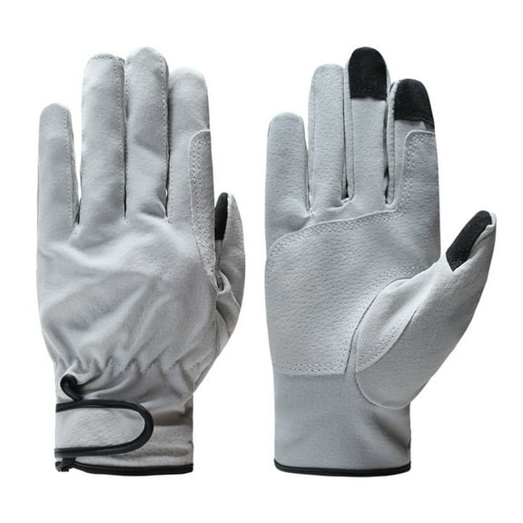 Men Work Gloves Practical Construction Stretchable Hard Grasping Leather Wood Cutting Pigskin Gardening And Hunting Gloves ,Superior Abrasion