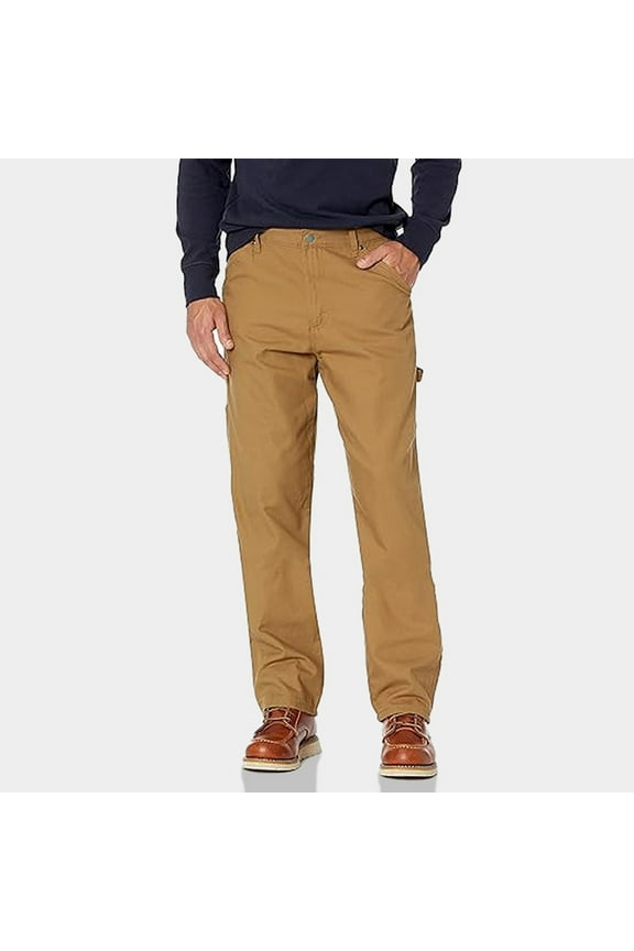 Men Work Pants Men's Casual Cotton Straight Hole Trousers Jeans Pants Full Length Pants Work Pants for Men Cargo Khaki M