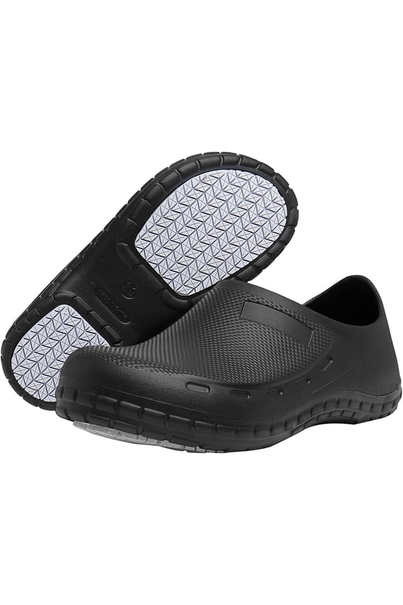 Men Work Shoes Non Slip Waterproof Chef Shoes Food Service Work Clogs for Restaurant Oil Resistant Kitchen Shoes