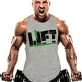 thumbnail image 1 of Men Workout Gym Tank Top Fitness Bodybuilding Stringer Muscle Cut Sleeveless T Shirt Casual Summer Beach Pullover Tee (Gray, XX-Large), 1 of 7