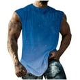 thumbnail image 1 of Men Workout Tank Top Gradient Color Gym Bodybuilding Sleeveless Muscle T Shirts Cut Off Shirts, 1 of 4