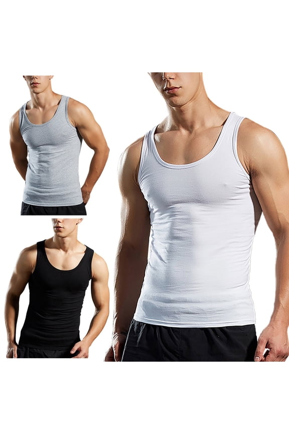 Men Workout Tank Tops Athletic Quick Dry Beater A Shirt Undershirt Quick Dry Muscle Tops Sleeveless Tee Shirts Summer Grey M