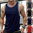 thumbnail image 1 of Men Workout Tank Tops Quick Dry Lightweight Sleeveless Tee Shirts Athletic Gym Muscle Tops Navy L, 1 of 9