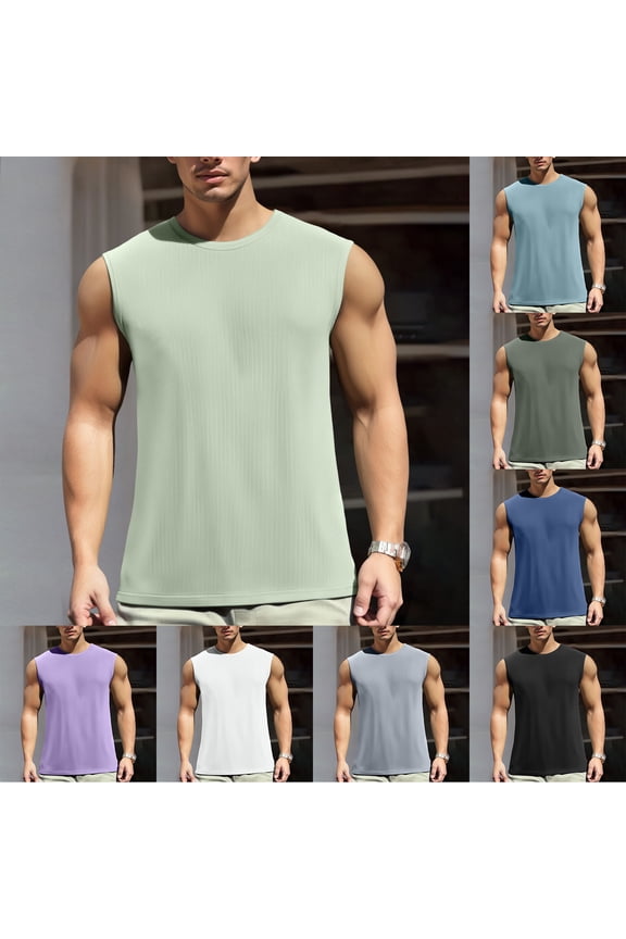 Men Workout Tank Tops Summer Ice Silk Mesh Breathable Sleeveless Tee Shirts Sports Muscle Undershirt Gym Tops Purple XL