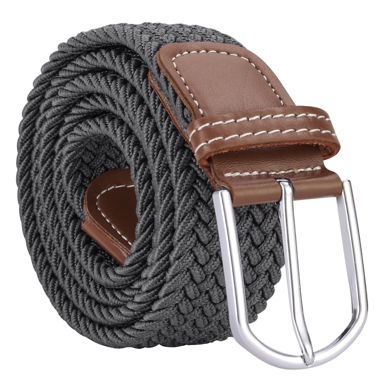 Stretch Braided Elastic Fabric Golf Belt for Sports Hiking VEASAERS Golf Belts for Men 2 Pack Braided Elastic Fabric  main image 3
