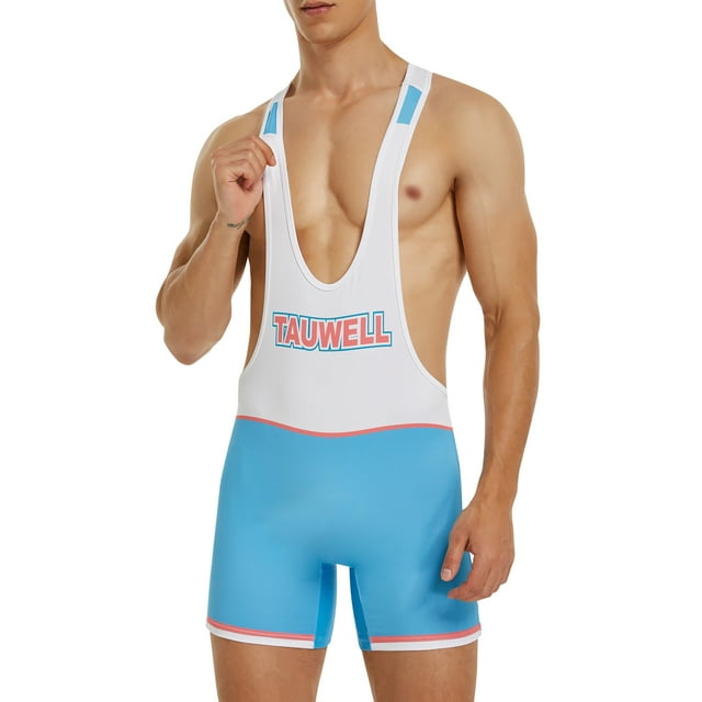 Men Wrestling Bodysuit Slim Fit Sports Gym Athletic Supporters ...