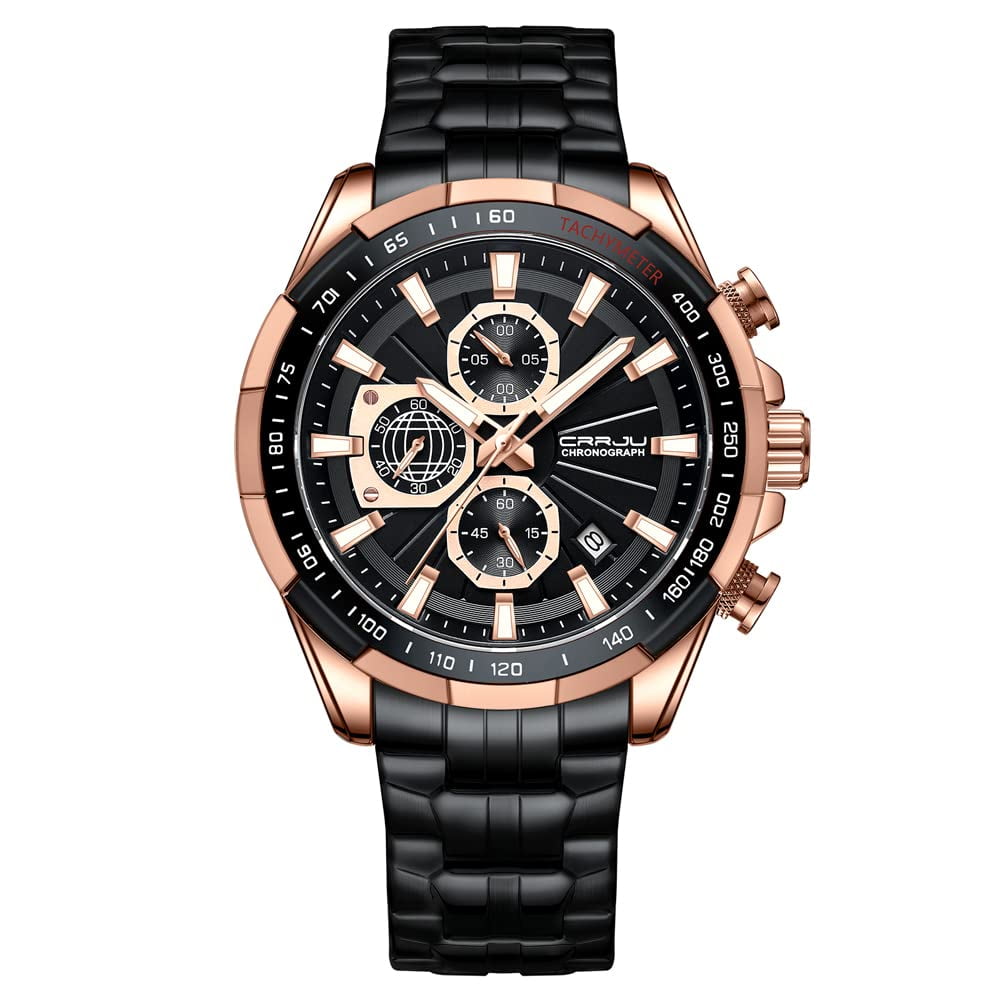 Men Wristwatches Fashion Luxury Stainless Steel Watches for Men Business Auto Date Glow Analog Quartz Wristwatches