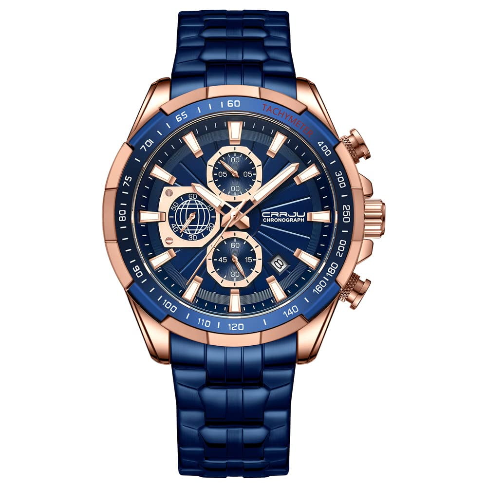 Men Wristwatches Fashion Luxury Stainless Steel Watches for Men Business Auto Date Glow Analog Quartz Wristwatches