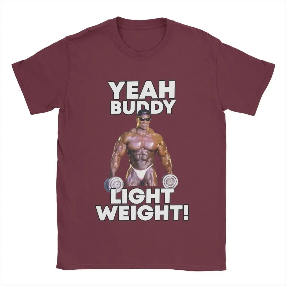 Men Yeah Buddy Light Weight Ronnie Coleman T Shirt 100 Cotton Clothes