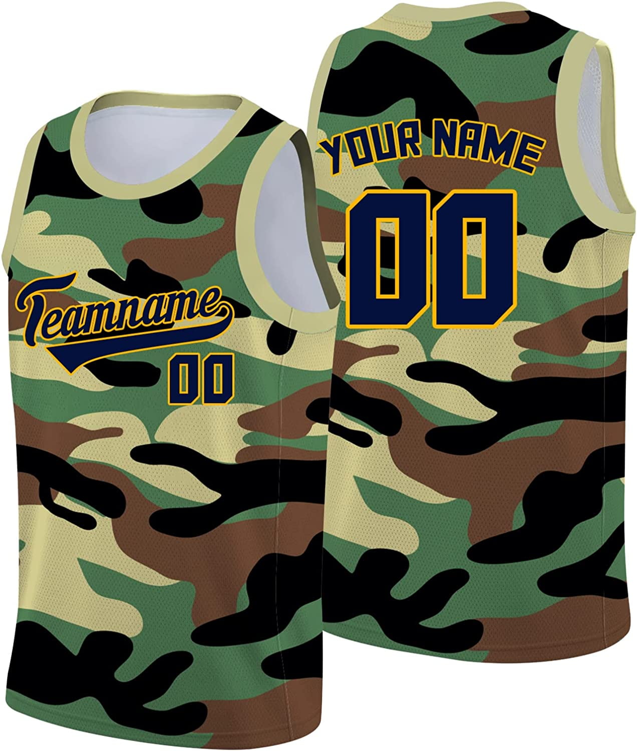 Men Youth Custom Camo Basketball Jersey Personalized Gift
