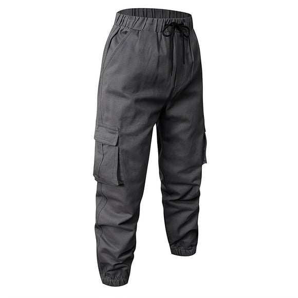 Men Youth Fashion Loose Drawstring Tooling Hot Pants - Elastic Waistband, Stretch Fabric, Machine Washable, for Summer/Beach
