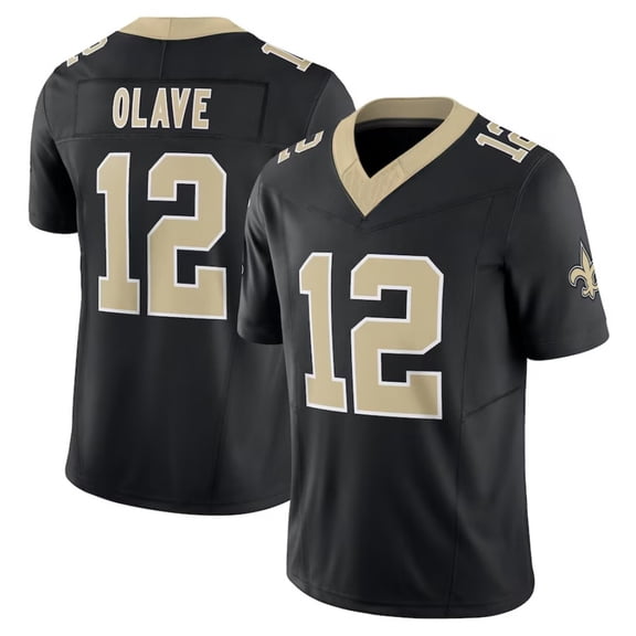 Men Youth New_Orleans Short-Sleeved Tops Chris Olave Black Vapor F.U.S.E. Limited Jersey Embroidered Sports T-Shirts
