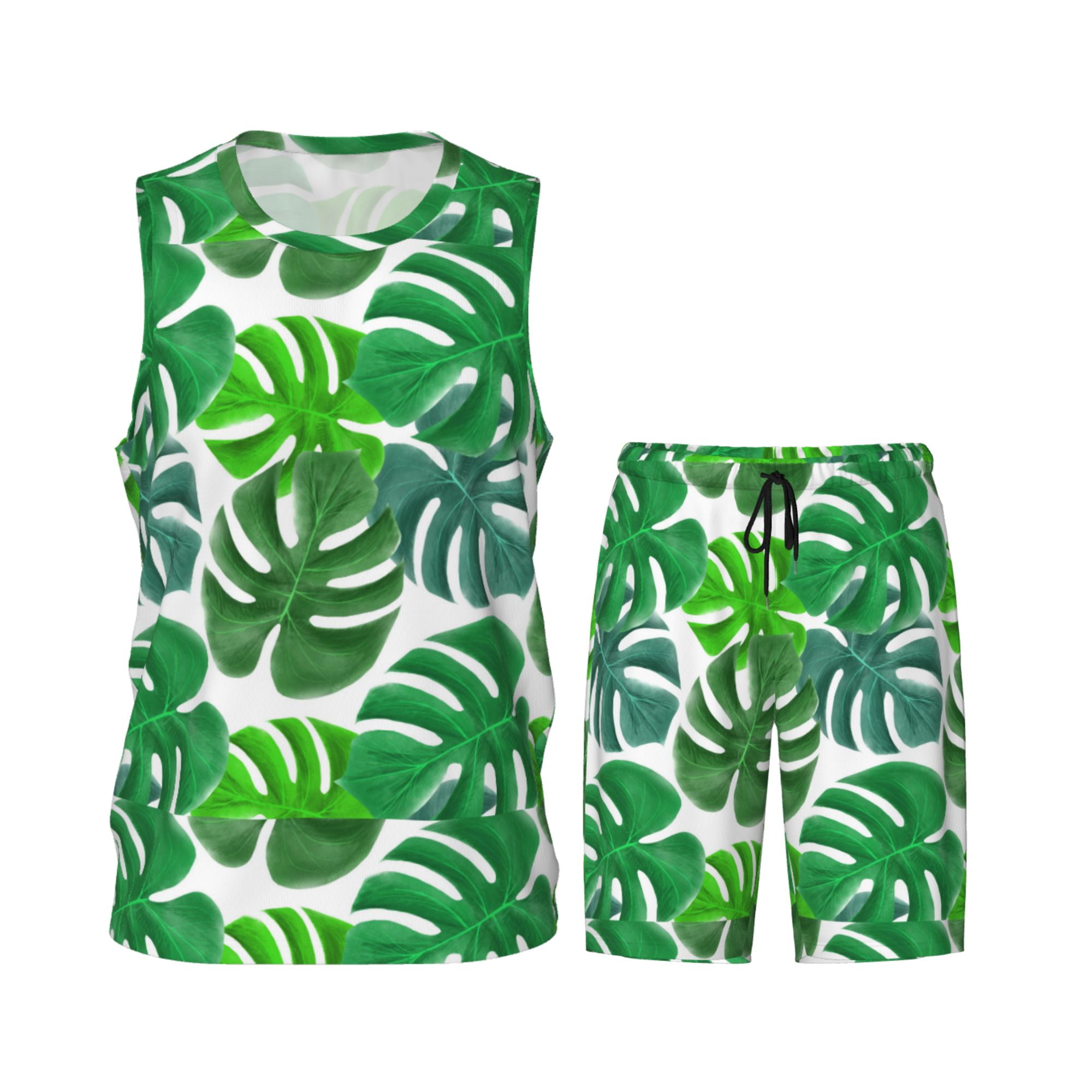 Men/Youth tropical leaves pattern illustratio Basketball Sports Uniform ...