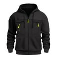 thumbnail image 1 of Men Zip Up Hoodie Full Zipper Hooded Sweatshirt Workout Drawstring Fall Jacket Coat with Pockets Comfy Fall Fashion Outfits Winter Clothes 2025, 1 of 5