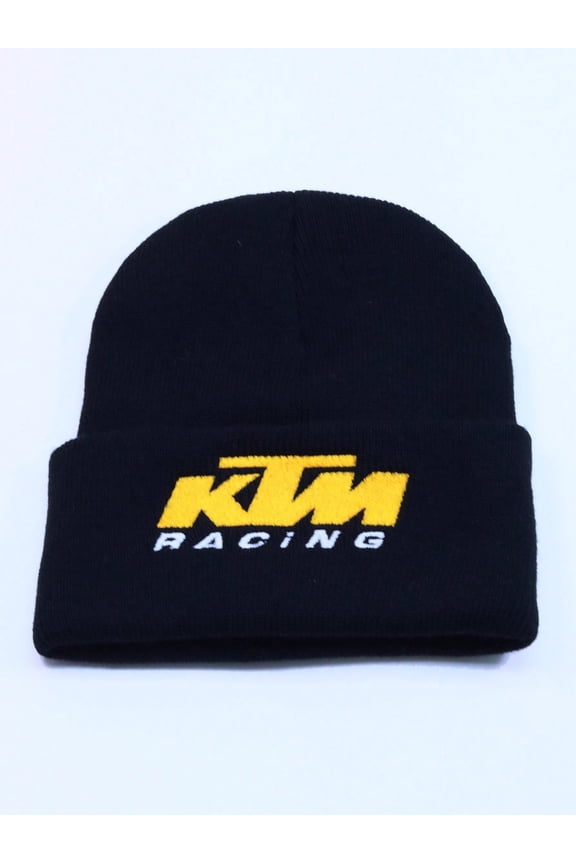 Men and Women Autumn Winter Motorcycle Racing KTM Embroidered Knitted Hat Racing Pullover Hip Hop Hat Woolen