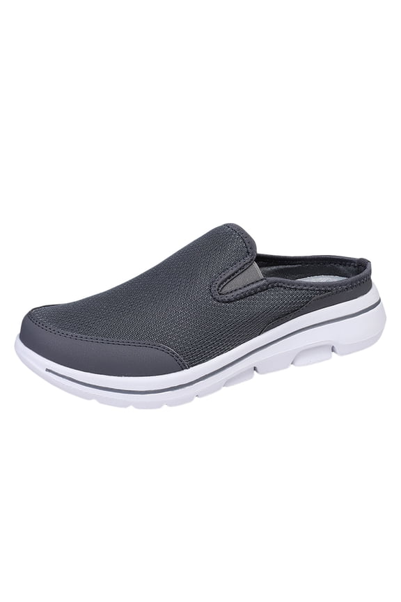 Mules Clogs for Women Summer Air Cushion Platform Mesh Mules Sneaker Sandals for Female Lightweight Beach Shoes Outdoor Slippers Walking Shoes