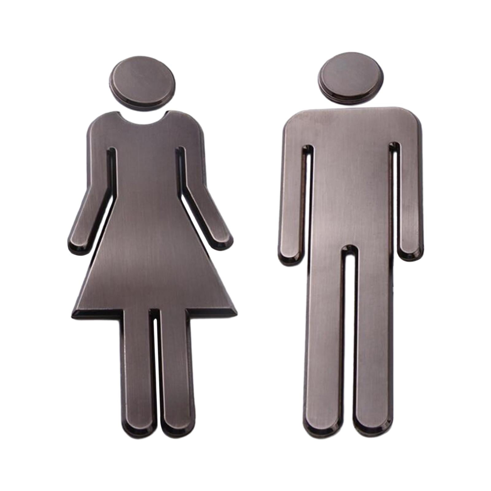 Men and Women Bathroom Toilet Sign, Toilet Symbol Sign for Office ...