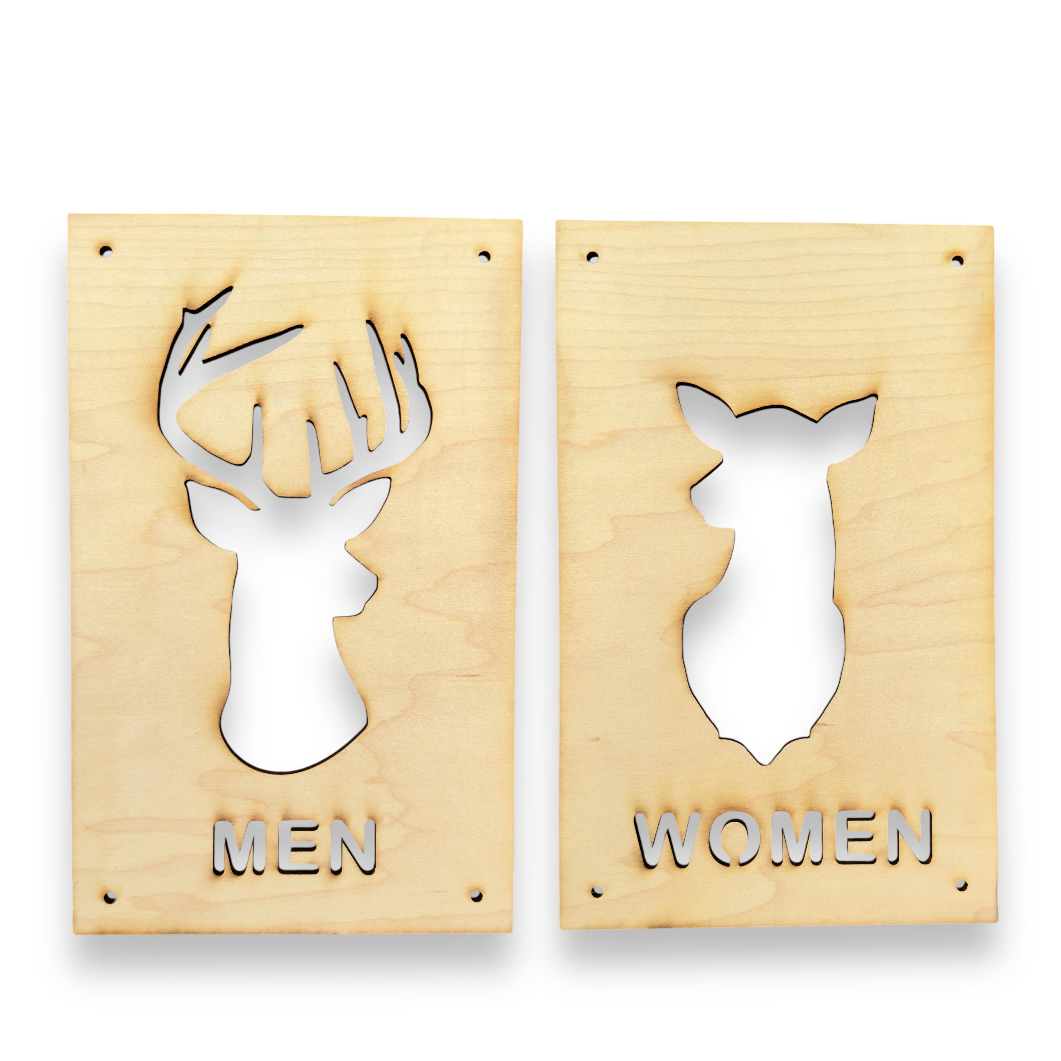 Men and Women Deer Restroom Signs 6x10 (Both Signs) - Walmart.com