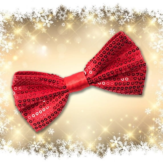 Men and Women Sequin Bow Tie for Adult Child Stage Performance Luminous Solid Color