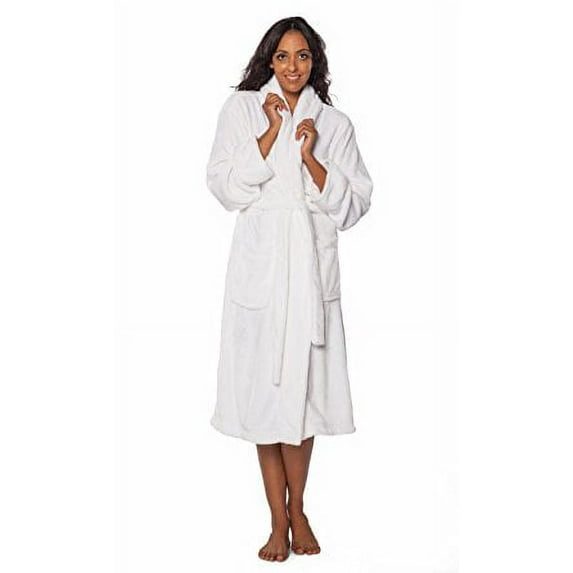 Men and Women (Unisex) Super Soft Tahoe Microfleece Shawl Collar Bathrobe / Spa Robe