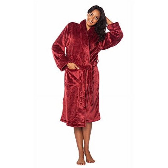 Men and Women (Unisex) Super Soft Tahoe Microfleece Shawl Collar Bathrobe / Spa Robe