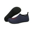 thumbnail image 1 of Men and Women a Slip On Barefoot Quick-Dry Beach Aqua Yoga Water Shoes (Black Dots/Purple, 4-5 Women), 1 of 8