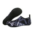 thumbnail image 1 of Men and Women a Slip On Barefoot Quick-Dry Beach Aqua Yoga Water Shoes (Monochrome Square/Black, 4-5 Women), 1 of 8