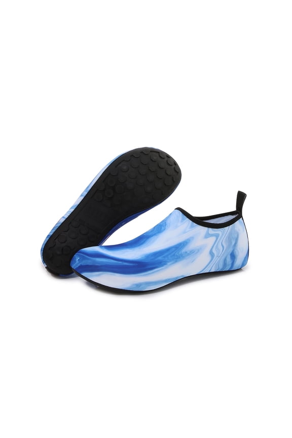 Men and Women a Slip On Barefoot Quick-Dry Beach Aqua Yoga Water Shoes (Ocean/Blue, 11.5-12.5 Men)