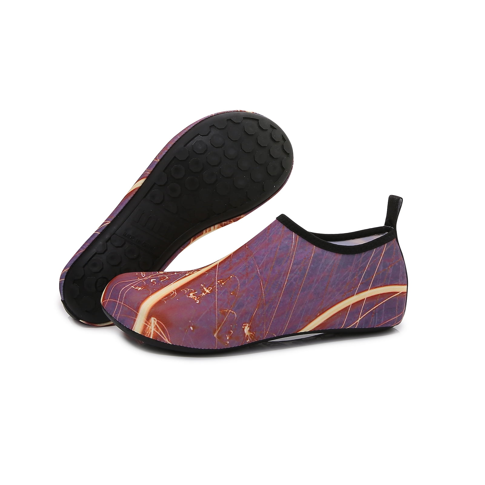 Men and Women a Slip On Barefoot Quick-Dry Beach Aqua Yoga Water Shoes (Spark/Red, 13-14 Women/10.5-11 Men)