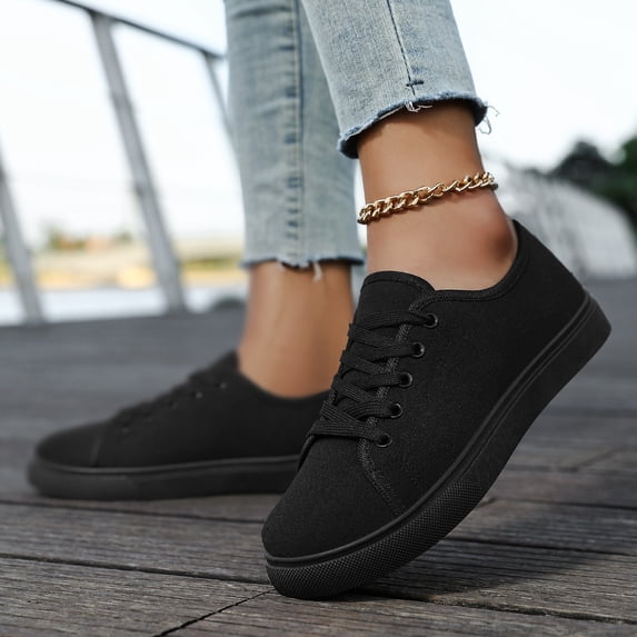 Men and women Casual Lace-Up Shoes, Lightweight Canvas Sneakers for Gym, Travel Work