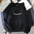 thumbnail image 1 of Men and women smiling face sports hoodie autumn and winter casual dream hooded pullover Harajuku super David coat-Black-XL, 1 of 7