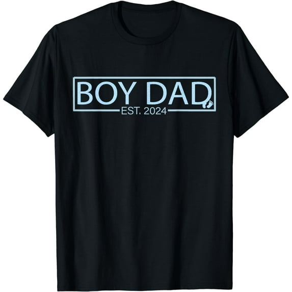 Men boy Dad Est 2024 Newborn Daddy Father baby boy son T-Shirt