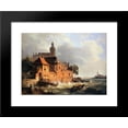 thumbnail image 1 of Men in boat at choppy sea 20x24 Framed Art Print by Cornelis Springer, 1 of 2