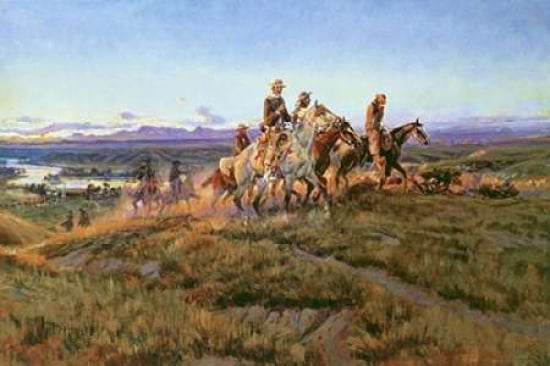 Men of the Open Range Canvas Art - Charles M Russell (24 x 36)