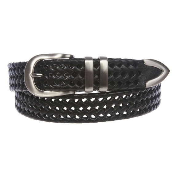 Men's 1 1/8 Inch (30 mm) Braided Leather Dress Lacing Belt