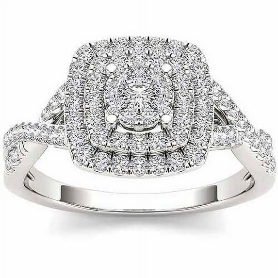 Men's 1/2 Carat T.W. Diamond 10kt White Gold Ring