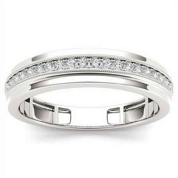Men's 1/4 Carat T.W. Diamond 10kt White Gold Wedding Band