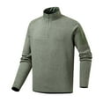 thumbnail image 1 of Men's 1/4 Zip Fleece Sweatshirt Turtleneck Quarter Zip Jumper Knitted Golf Sweaters Warm Thermal Sweatshirts Long Sleeve Pullover Top Classic Sportswear Athletic Shirts, 1 of 6