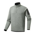 thumbnail image 1 of Men's 1/4 Zip Fleece Sweatshirt Turtleneck Quarter Zip Jumper Knitted Golf Sweaters Warm Thermal Sweatshirts Long Sleeve Pullover Top Classic Sportswear Athletic Shirts, 1 of 6