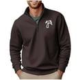 thumbnail image 1 of Men's 1/4 Zip Sweatshirts,Fleece Sweatshirt for Men Tree Printed Half Zip Outwears Lightweight Work Pullover Long Sleeve Tops Polos Collar Sweaters for Fall and Winter, 1 of 4