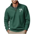 thumbnail image 1 of Men's 1/4 Zip Sweatshirts,Fleece Sweatshirt for Men Tree Printed Half Zip Outwears Lightweight Work Pullover Long Sleeve Tops Polos Collar Sweaters for Fall and Winter, 1 of 4