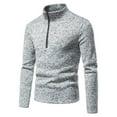 thumbnail image 1 of Men's 1/4 Zipper Pullover,Fleece Sweatshirt for Men Stand Collar Quarter Zip Pullover Top Big and Tall Long Sleeve Solid Cozy Sweater Shirt Plus Size, 1 of 9