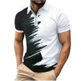 thumbnail image 1 of Men's 1/4 Zipper Shirts 2025 Short Sleeve Casual Outdoor Tennis T Shirt Color Block Slim Fit Golf Shirts, 1 of 7