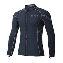 Men's 1.5mm Neoprene Dive Wetsuit Top/Pants - Long Sleeve, Fleece-Lined for Snorkeling/Surfing