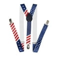 thumbnail image 1 of Men's 1 Inch Wide Solid Adjustable Suspenders, USA, 1 of 1