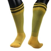 Men's 1 Pair Fantastic Knee High Sports Socks. Cozy, Comfortable, Durable and Health Supporting Size M(Yellow)